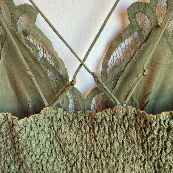 15. Free People Womens Adella CamiIn Olive Sparrow - Picture 7 of 8